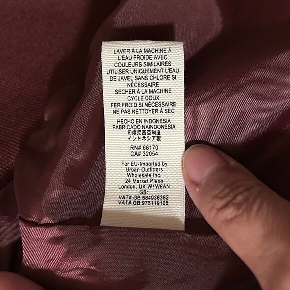 Free People Lightweight Maroon/Burgundy/Red Bomber Jacket Size Extra Small - Picture 8 of 8